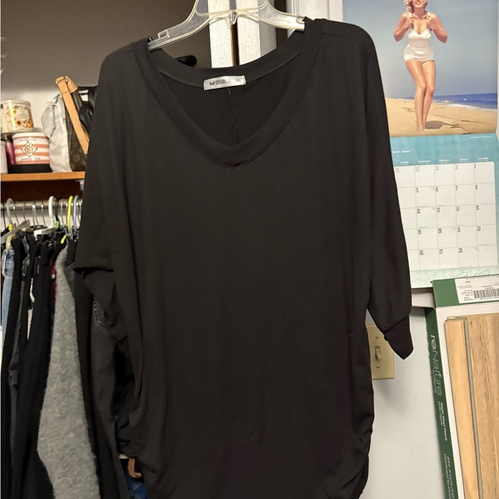 Doublju Women's Long Sleeve Tee - Black